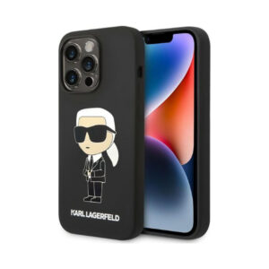 Coque iPhone 14 Pro Karl Lagerfeld Silicone NFT Ikonik noire