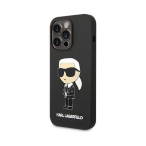 Coque iPhone 14 Pro Karl Lagerfeld Silicone NFT Ikonik noire — visuel 2
