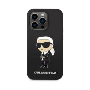 Coque iPhone 14 Pro Karl Lagerfeld Silicone NFT Ikonik noire — visuel 3