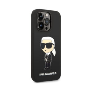 Coque iPhone 14 Pro Karl Lagerfeld Silicone NFT Ikonik noire — visuel 4