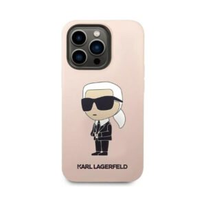 Coque iPhone 14 Pro Karl Lagerfeld Silicone NFT Ikonik rose — visuel 3