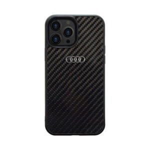 Coque iPhone 14 Pro Max Audi Carbon Fiber noire