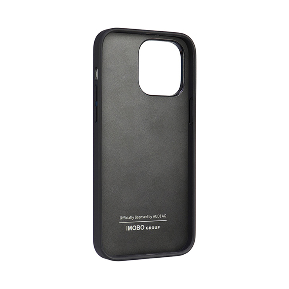 Coque iPhone 14 Pro Max Audi Synthetic Leather noire — visuel 5