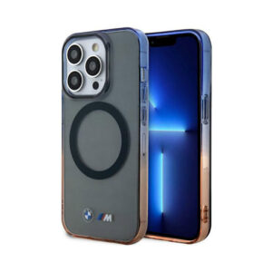 Coque iPhone 14 Pro Max BMW Gradient Bumper MagSafe grise