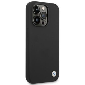 Coque iPhone 14 Pro Max BMW Liquid Silicone Case Metal Logo noire — visuel 4