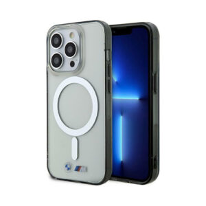 Coque iPhone 14 Pro Max BMW Silver Ring MagSafe transparente