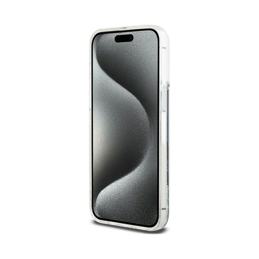 Coque iPhone 14 Pro Max DKNY Liquid Glitter Big Logo noire — visuel 5