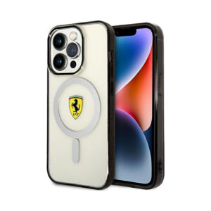 Coque iPhone 14 Pro Max Ferrari Outline Magsafe transparente