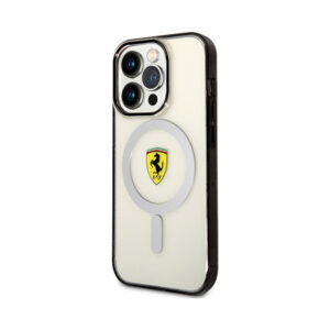 Coque iPhone 14 Pro Max Ferrari Outline Magsafe transparente — visuel 2