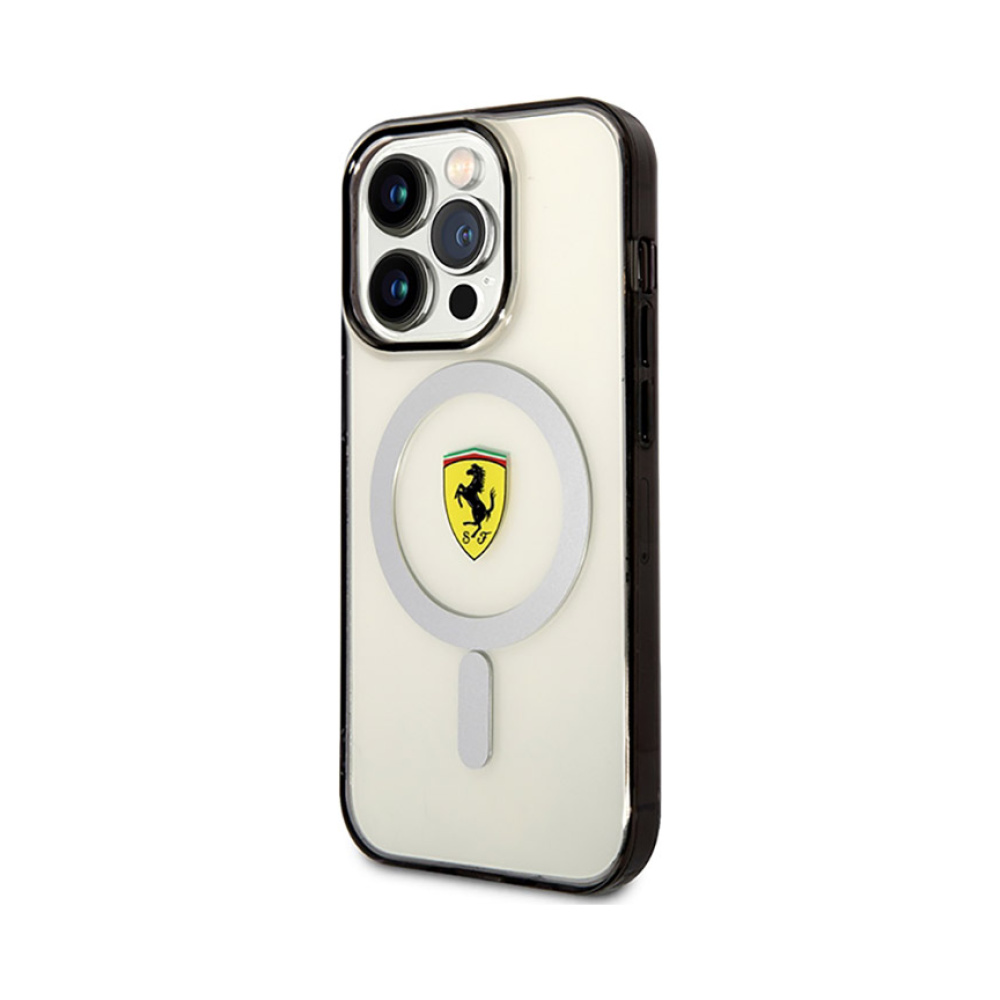 Coque iPhone 14 Pro Max Ferrari Outline Magsafe transparente — visuel 2