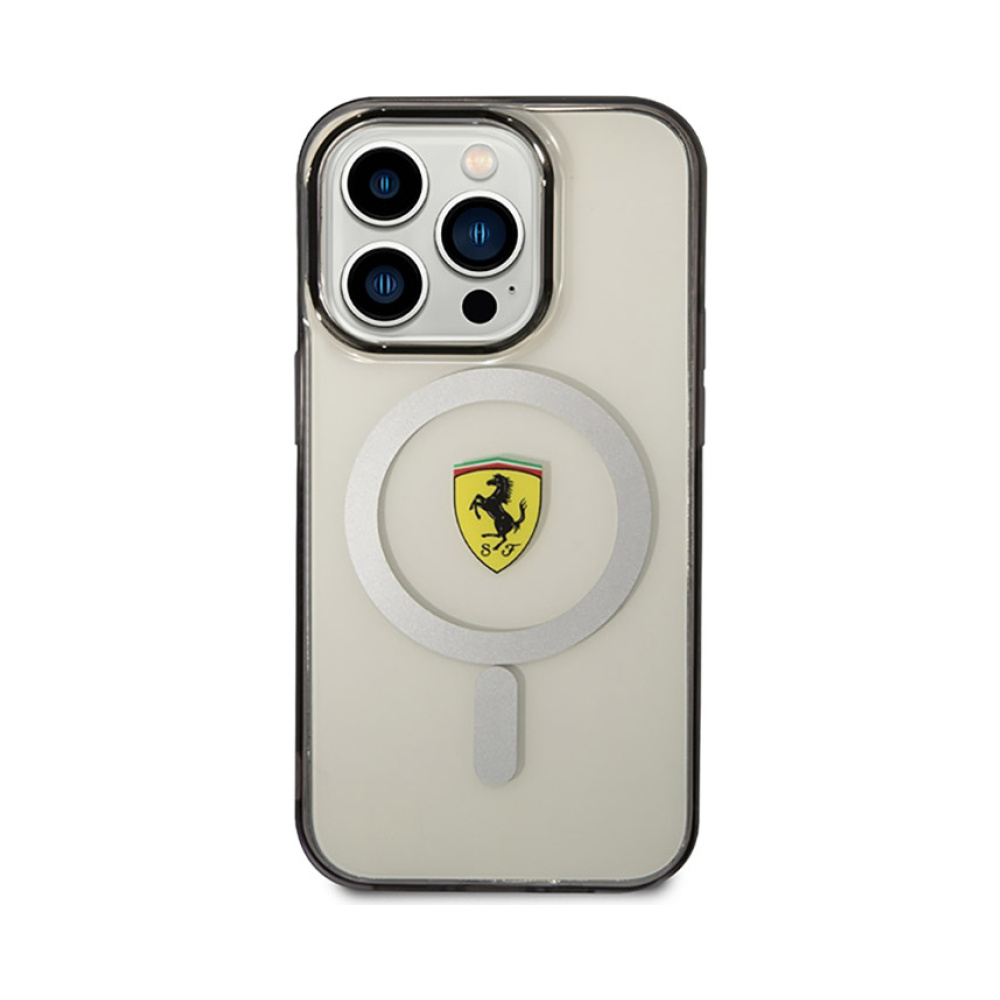 Coque iPhone 14 Pro Max Ferrari Outline Magsafe transparente — visuel 3