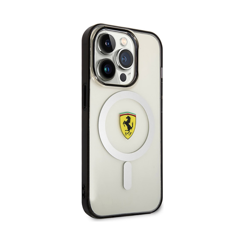 Coque iPhone 14 Pro Max Ferrari Outline Magsafe transparente — visuel 4