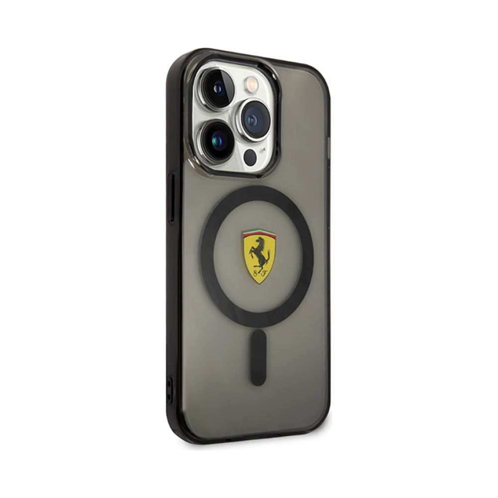 Coque iPhone 14 Pro Max Ferrari Translucent MagSafe noire — visuel 4