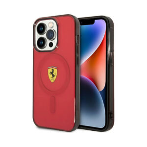 Coque iPhone 14 Pro Max Ferrari Translucent MagSafe rouge