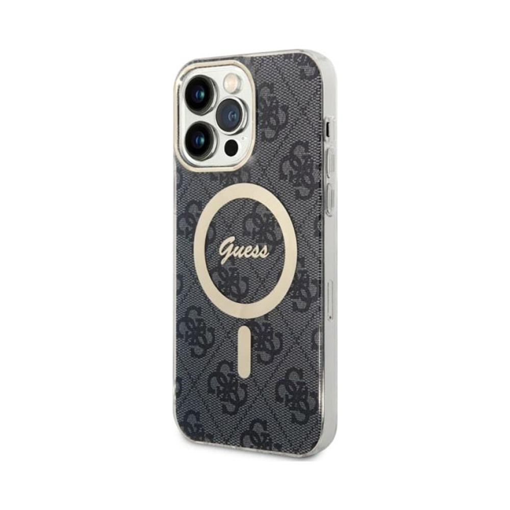 Coque iPhone 14 Pro Max Guess 4G MagSafe noire