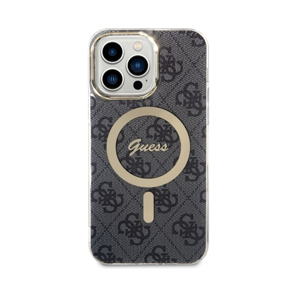 Coque iPhone 14 Pro Max Guess 4G MagSafe noire — visuel 2