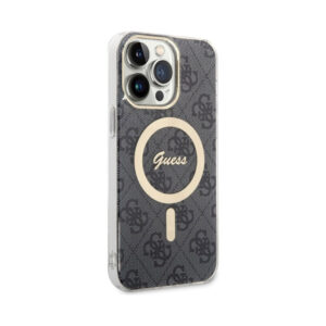Coque iPhone 14 Pro Max Guess 4G MagSafe noire — visuel 3