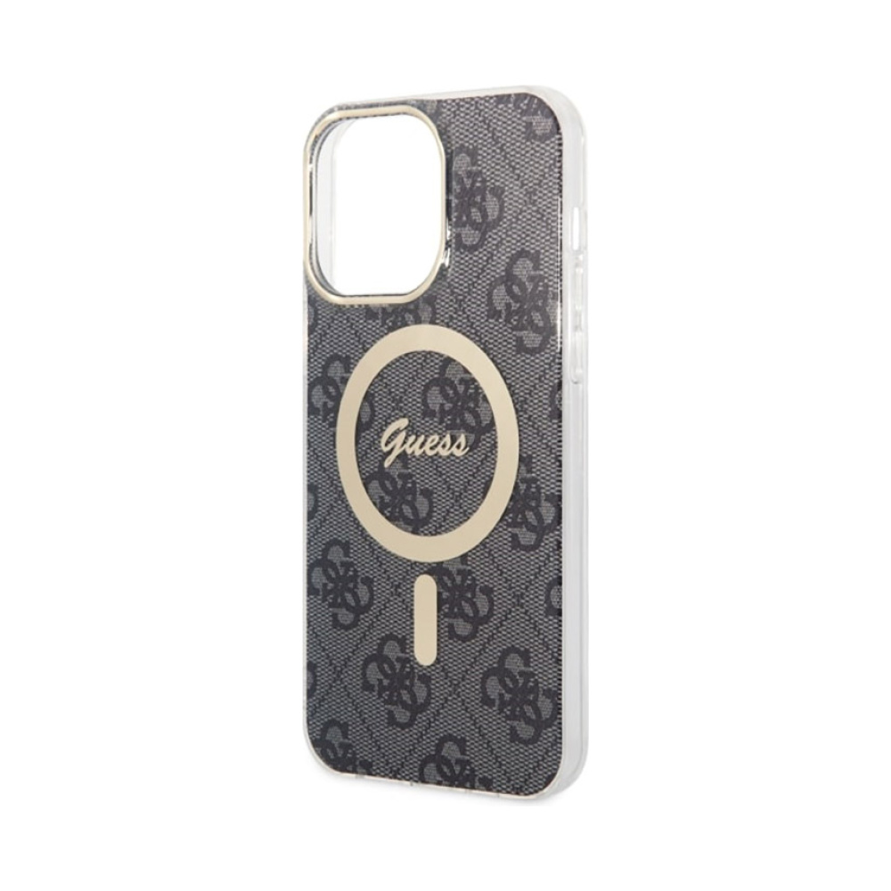 Coque iPhone 14 Pro Max Guess 4G MagSafe noire — visuel 5