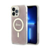 Coque iPhone 14 Pro Max Guess 4G MagSafe rose
