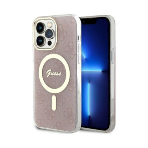 Coque iPhone 14 Pro Max Guess 4G MagSafe rose