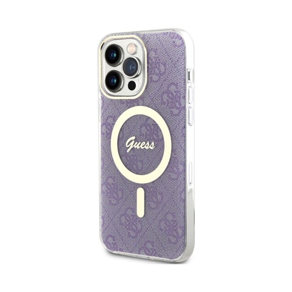 Coque iPhone 14 Pro Max Guess 4G MagSafe violette — visuel 2