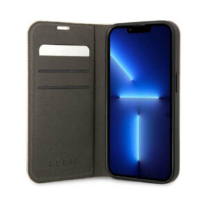 Coque iPhone 14 Pro Max Guess 4G Metal Camera Outline Booktype Case rose — visuel 4