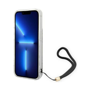 Coque iPhone 14 Pro Max Guess 4G Print Cord brune — visuel 4