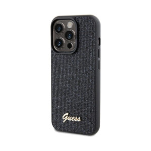 Coque iPhone 14 Pro Max Guess Disco Metal Script noire — visuel 2