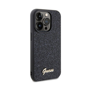 Coque iPhone 14 Pro Max Guess Disco Metal Script noire — visuel 4