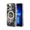 Coque iPhone 14 Pro Max Guess Flower MagSafe noire