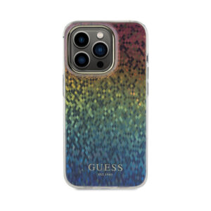 Coque iPhone 14 Pro Max Guess IML Faceted Mirror Disco Iridescent — visuel 3