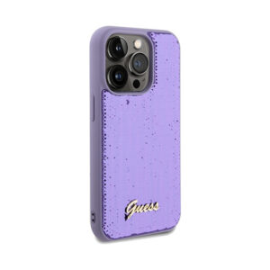 Coque iPhone 14 Pro Max Guess Sequin Script Metal violette — visuel 4