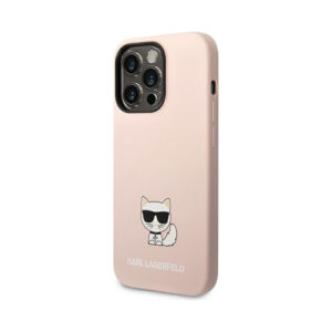 Coque iPhone 14 Pro Max Karl Lagerfeld Choupette Body rose pâle — visuel 2