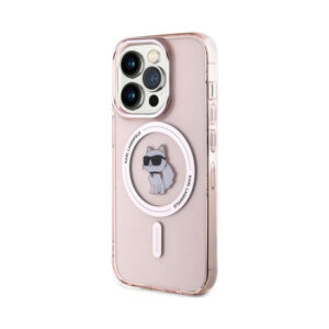 Coque iPhone 14 Pro Max Karl Lagerfeld IML Choupette MagSafe rose — visuel 2