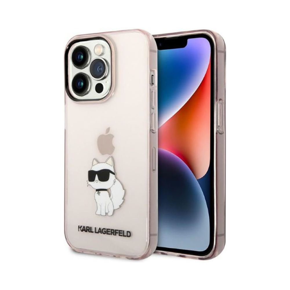 Coque iPhone 14 Pro Max Karl Lagerfeld IML NFT Choupette rose