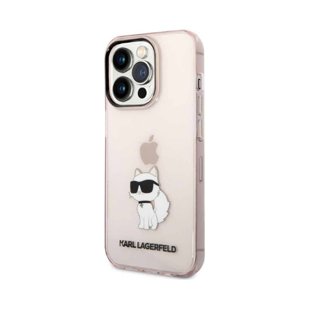 Coque iPhone 14 Pro Max Karl Lagerfeld IML NFT Choupette rose — visuel 2