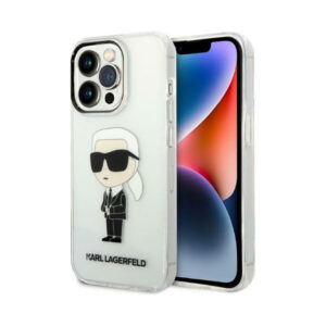 Coque iPhone 14 Pro Max Karl Lagerfeld IML NFT Ikonik transparente