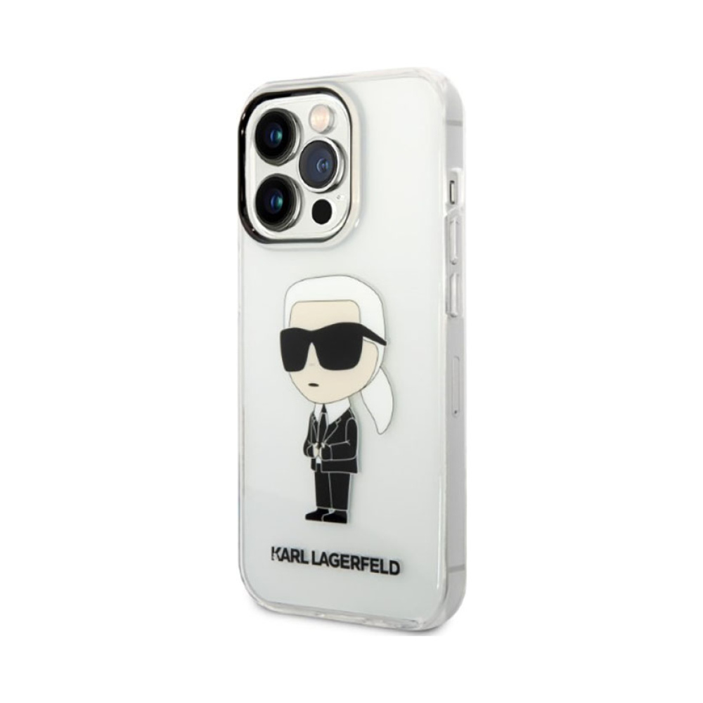 Coque iPhone 14 Pro Max Karl Lagerfeld IML NFT Ikonik transparente — visuel 2