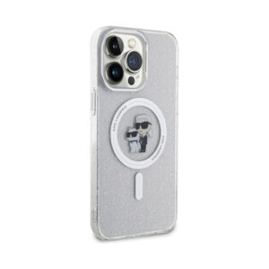 Coque iPhone 14 Pro Max Karl Lagerfeld Karl & Choupette Glitter MagSafe transparente — visuel 4