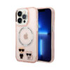 Coque iPhone 14 Pro Max Karl Lagerfeld Karl&Choupette Aluminium MagSafe rose