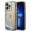 Coque iPhone 14 Pro Max Karl Lagerfeld Liquid Glitter Round RSG Logo Case noire