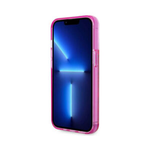 Coque iPhone 14 Pro Max Karl Lagerfeld Liquid Glitter Translucent Elongated Logo Case rose — visuel 5