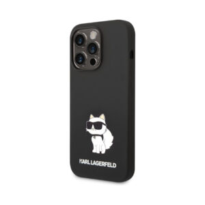 Coque iPhone 14 Pro Max Karl Lagerfeld Silicone NFT Choupette noire — visuel 2