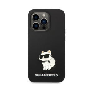 Coque iPhone 14 Pro Max Karl Lagerfeld Silicone NFT Choupette noire — visuel 3