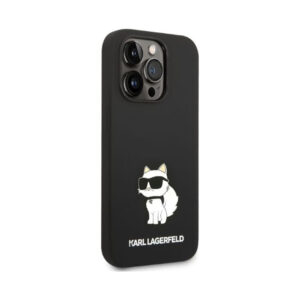 Coque iPhone 14 Pro Max Karl Lagerfeld Silicone NFT Choupette noire — visuel 4