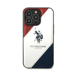 Coque iPhone 14 Pro Max US Polo Assn Tricolor Embossed blanche — visuel 3