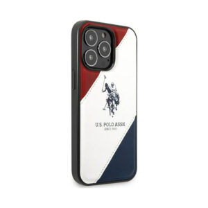 Coque iPhone 14 Pro Max US Polo Assn Tricolor Embossed blanche — visuel 4