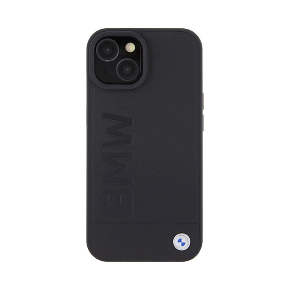 Coque iPhone 15 BMW Leather Hot Stamp MagSafe noire — visuel 3