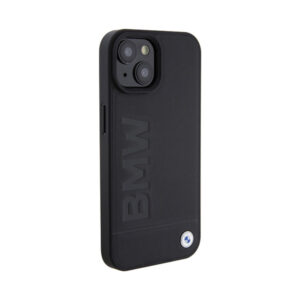 Coque iPhone 15 BMW Leather Hot Stamp noire — visuel 4