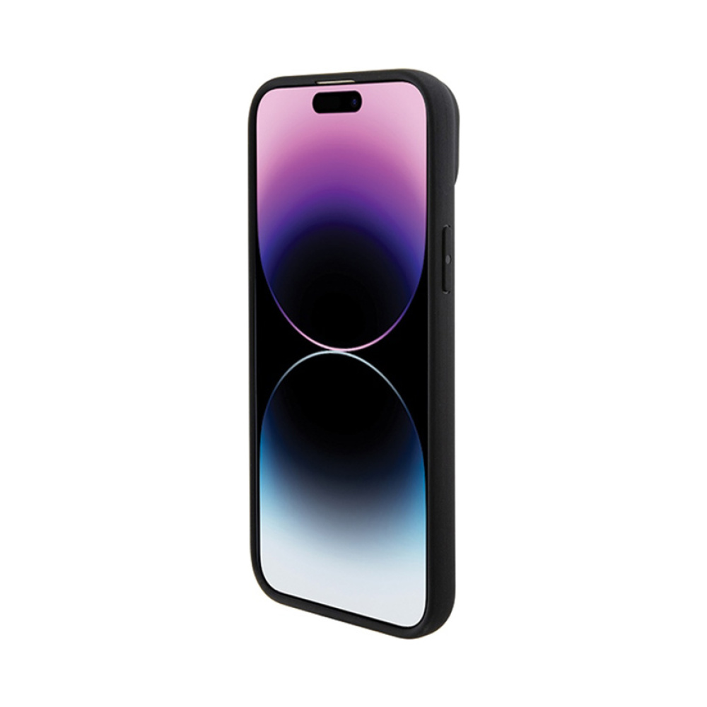 Coque iPhone 15 BMW Leather Hot Stamp noire — visuel 5